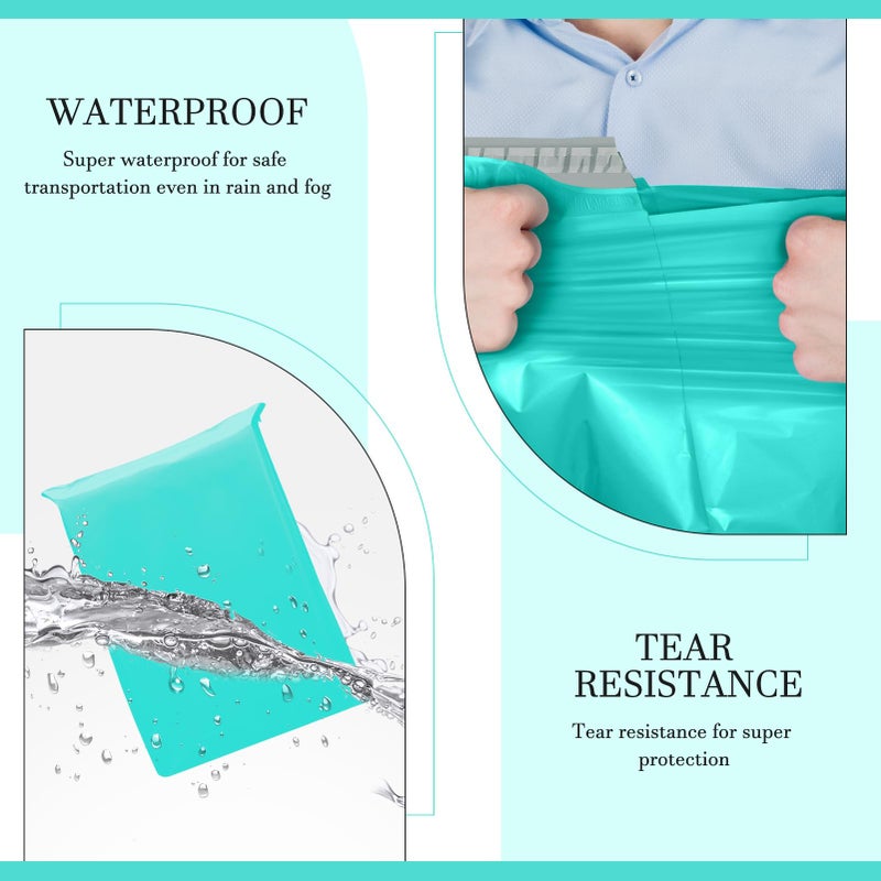 Metronic 100PC Large Shipping Bags Poly Mailers 19x24 Envelopes Mailers with Self Adhesive Waterproof and Tear-Proof Postal Bags in Teal - Image 2